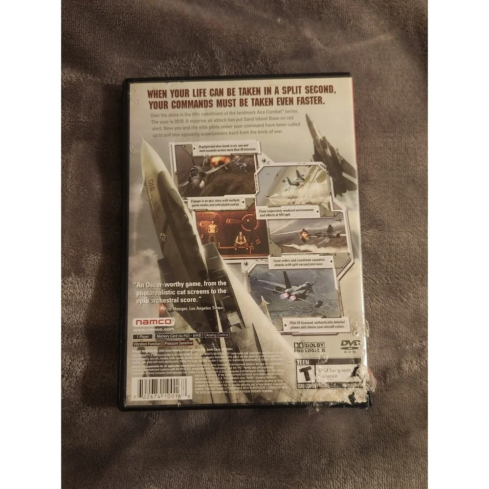 Ace Combat 5: The Unsung War (Sony PlayStation 2, 2004) (CIB) DAMAGED CASE